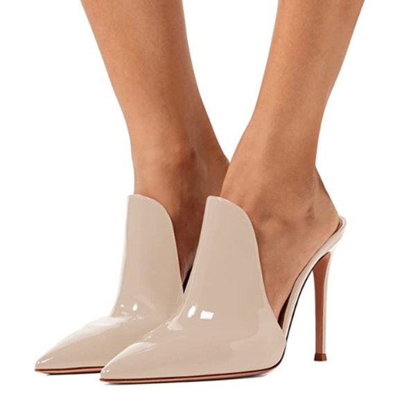 FSJ Shoes - FSJ Pointed Toe Mule Sandals Slide Slippers Loafer